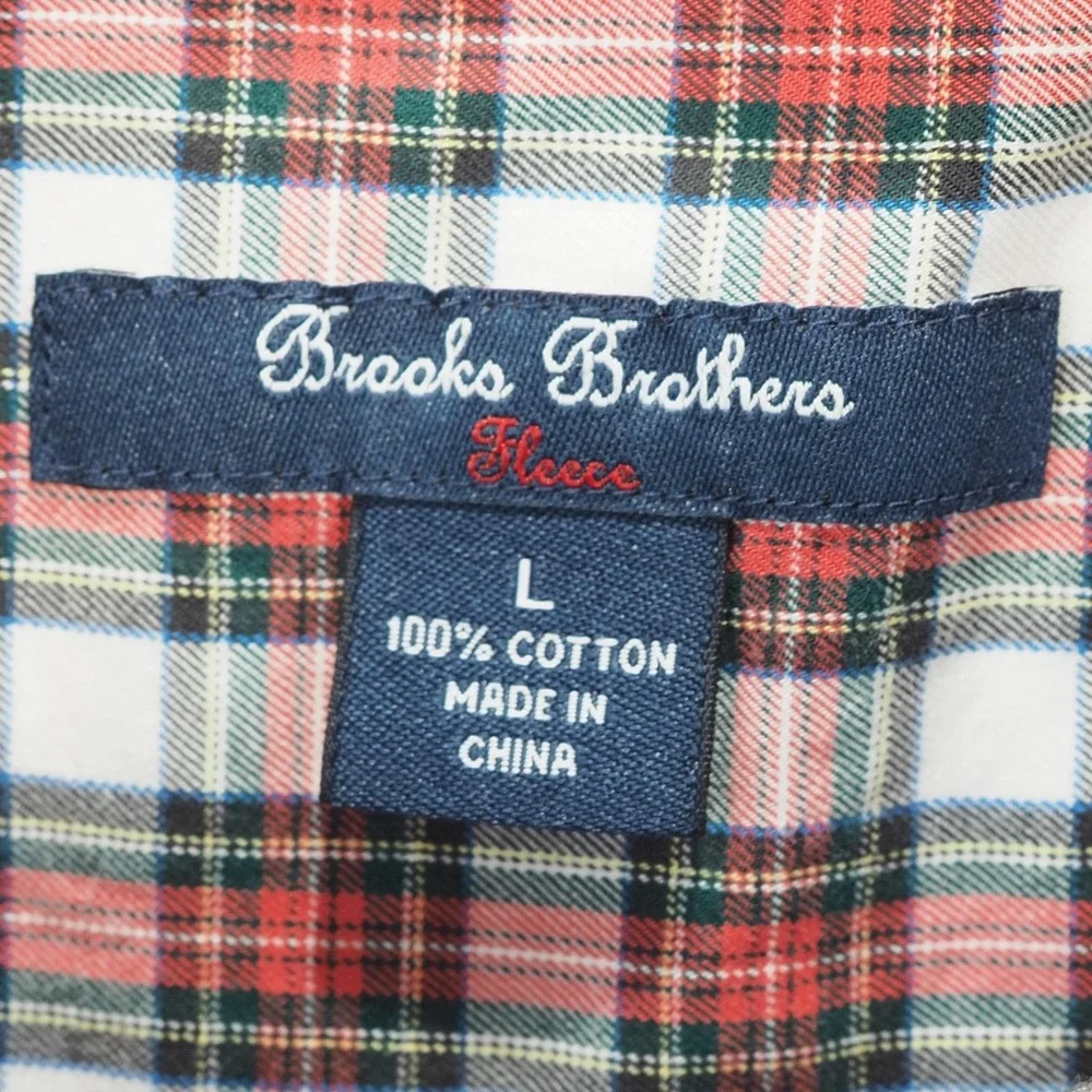 Brooks Brothers Shirt Boys Large Red White Plaid Button Down Cotton Classic Fit